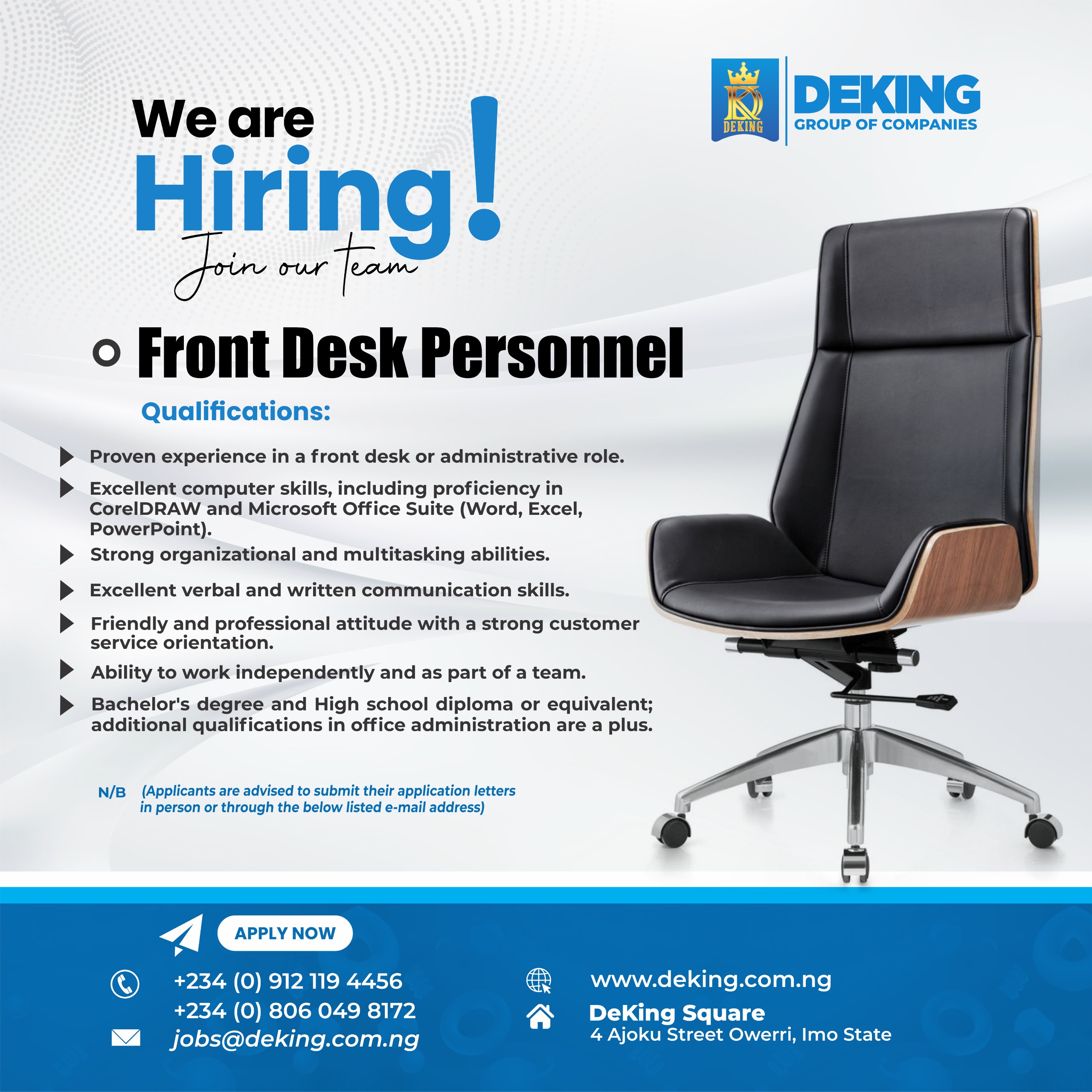 Front Desk Personnel